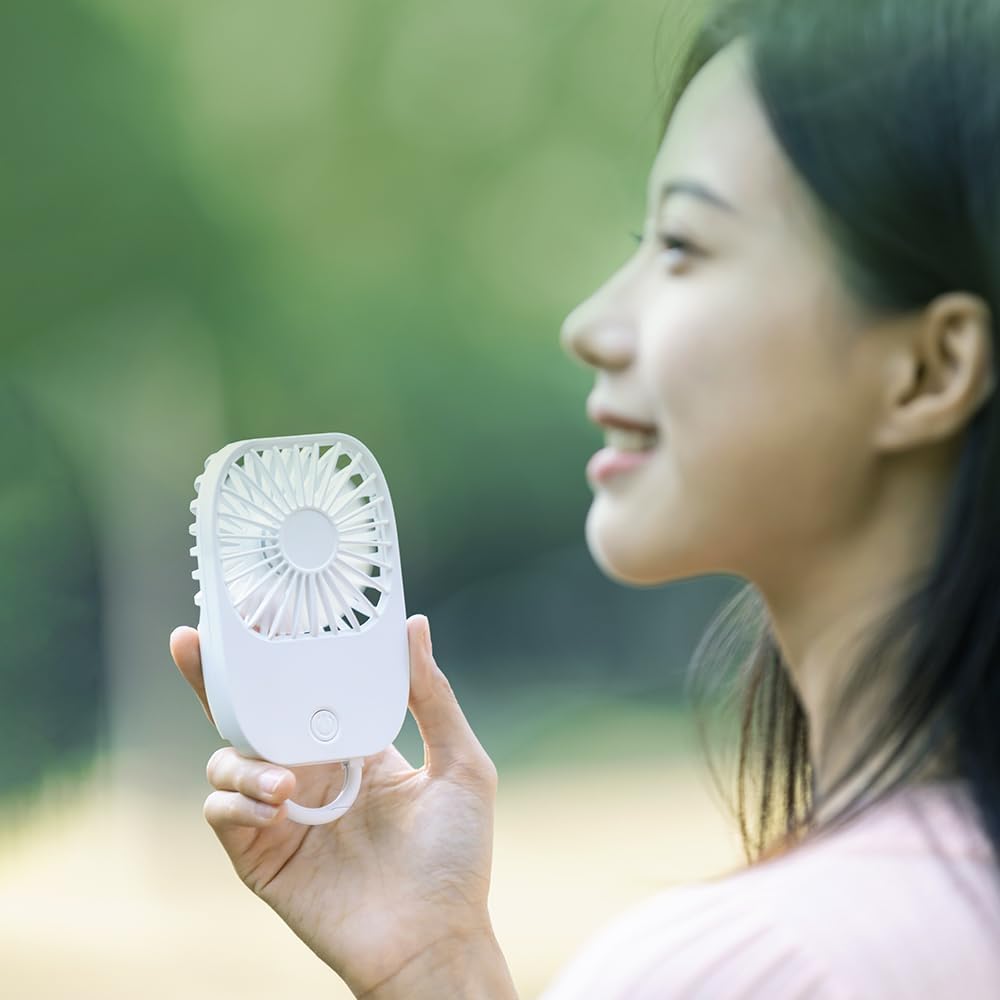 Mini Portable Pocket Fan with Keychain hook - Three Speeds Settings - USB-C charging - FREE DELIVERY