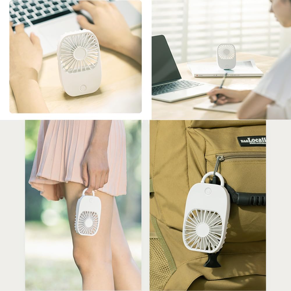 Mini Portable Pocket Fan with Keychain hook - Three Speeds Settings - USB-C charging - FREE DELIVERY